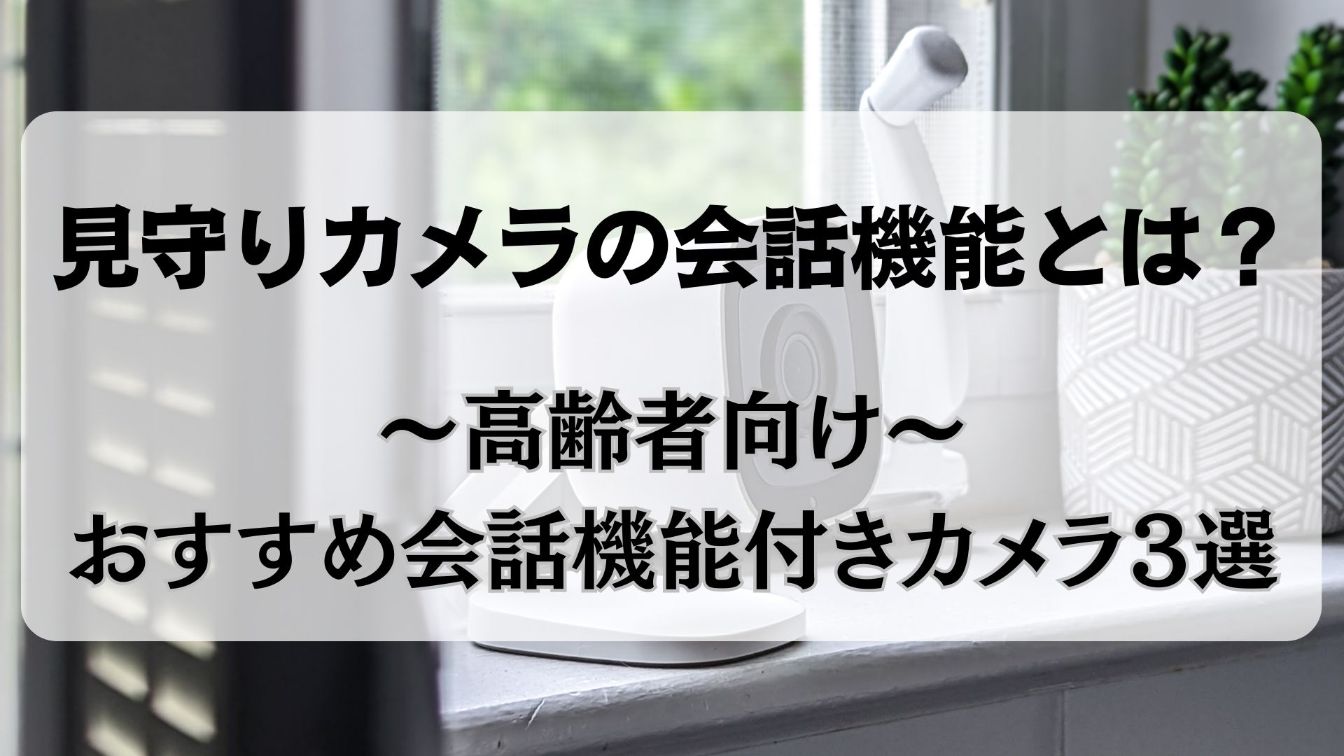 見守り　カメラ　会話　おすすめ